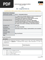 Unit 46 Assignment Embedded Systems