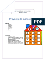 Evaluación Sumas y Restas Primero Básico