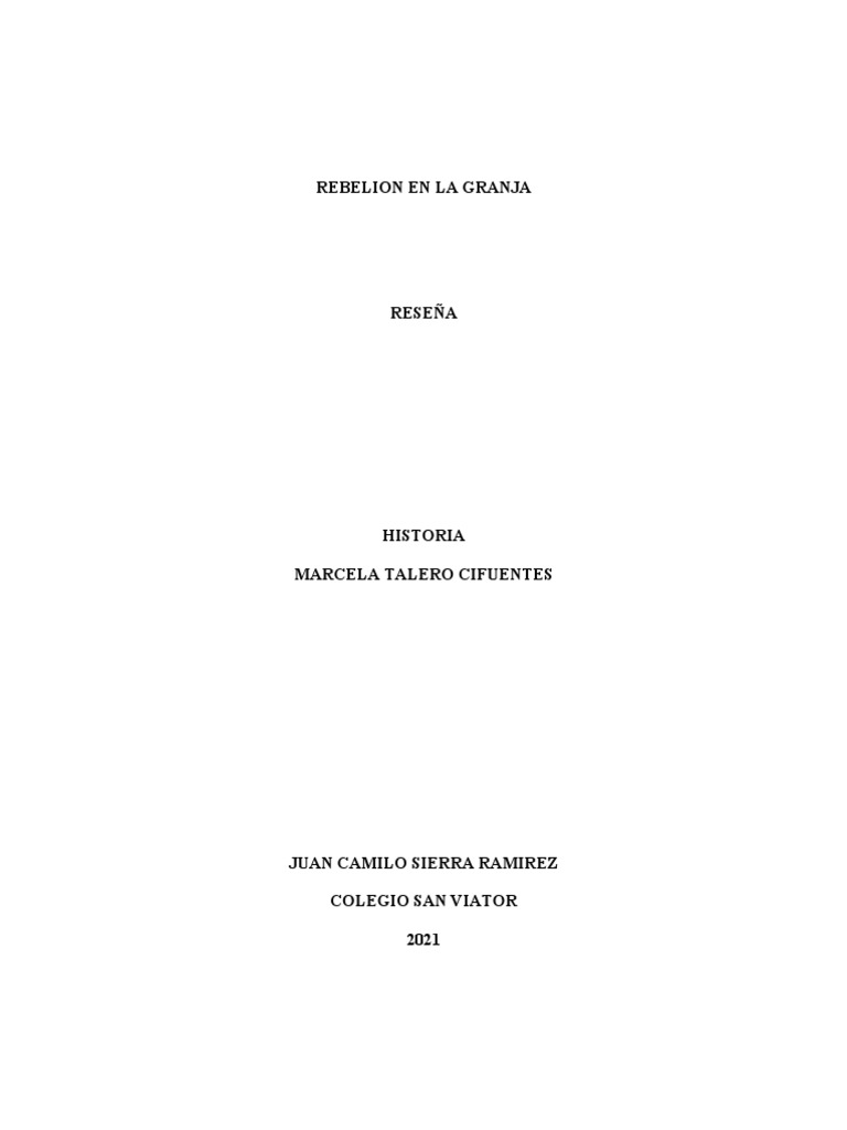 Reseña Libro Terminado | PDF | George Orwell