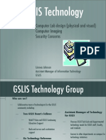 GSLIS Technology: Computer Lab Design (Physical and Visual) Computer Imaging Security Concerns
