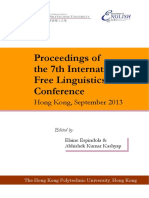 Proceedings of The Free Linguistics Conference 2013