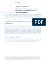 Lettre de Reclamation Suite A Une Coupure Abusive Ou A Un Mauvais Fonctionnement de Connexion Internet 350