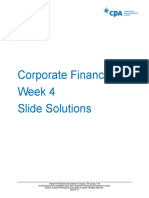 Corporate Finance Week 4 Slide Solutions