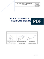 Plan Manejo de Residuos Solidos