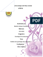 Análisis de la sociología de la educación en UTECO