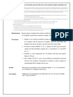 Aim: Principle:: To Quantify The Amount of Proteins Present in The Given Environmental Sample Using Biuret Test