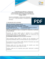 Guia de Actividades y Rubrica de Evaluacion-Unidad 2 - Ciclo de La Tarea 2 - Principios de La Regencia de Farmacia