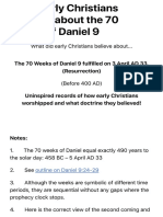 What Early Christians Believed About The 70 Weeks of Daniel 9