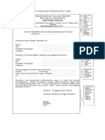 Format Surat Keterangan Melaksanakan Tugas