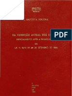 Da Condição Atual Dos Escravos - Apos Lei Do Sexagenario