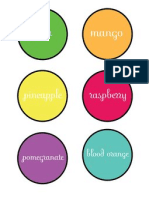 Colorful Drink Tags For Mimosa Bar