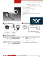 Photo Indication Dimension Diagram: 1MP Bullet With D/N, Adaptive IR, Basic WDR, Vari-Focal Lens