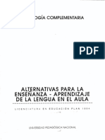 Alternativas Para La Enseñanza-Aprendizaje de La Lengua en El Aula Antología Complementaria