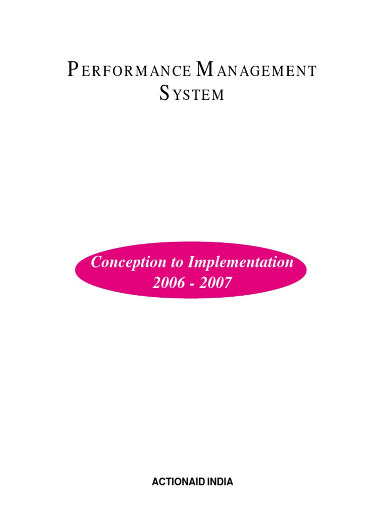 ActionAid India's Performance Management System | PDF | Goal ...