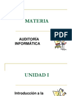 UNIDAD I, INTRODUCCION A LA AUDITORIA INFORMATICA