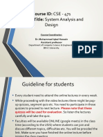 CSE - 471 System Analysis and Design Course