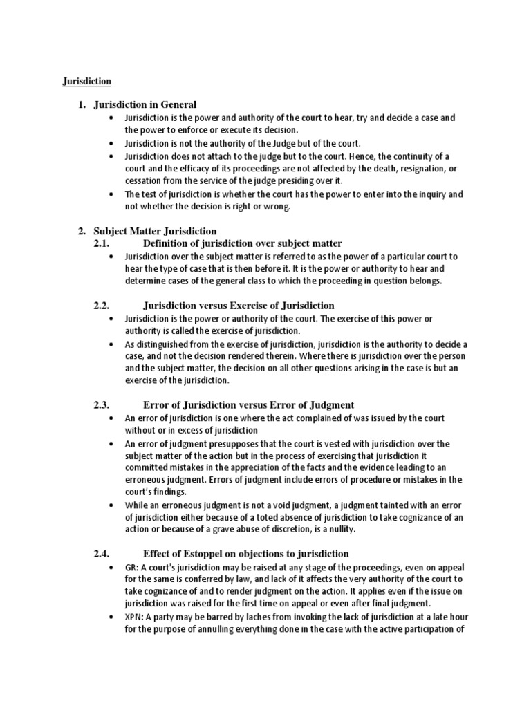 Jurisdiction CONCEPTS PDF Jurisdiction Common Law