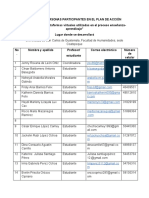 Nómina de Participantes