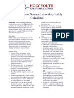 Middle School Science Laboratory Safety Guidelines