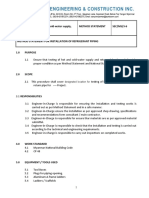 Method of Statement For Testing of Hot Water & Cold Water Supply and Return Piping