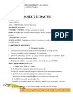 Proiect Didactic: Competențe Specifice