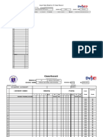 Input Data Sheet For E-Class Record: Region Division School Name School Id School Year