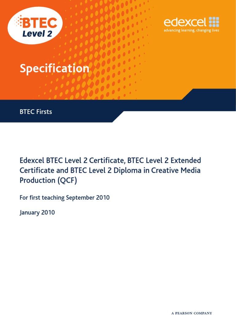 BTEC Firsts in Creative Media Production L2 Vocational Education