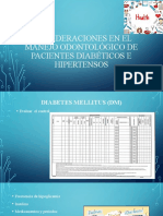 Consideraciones en El Manejo Odontológico de Pacientes Crónicos