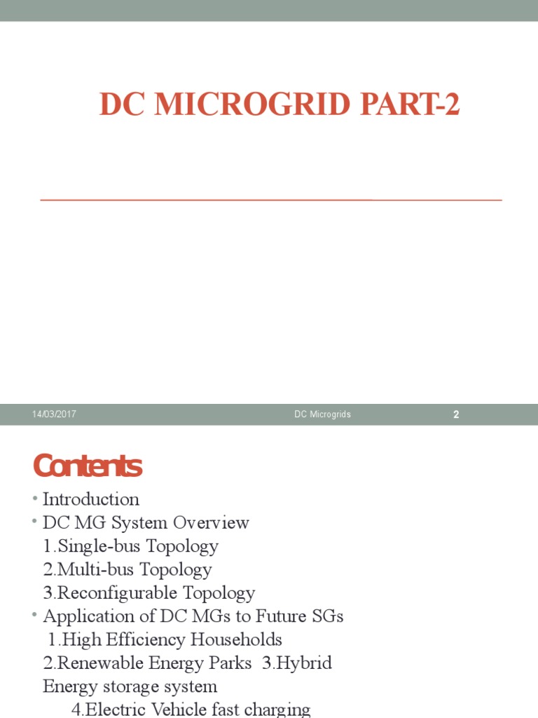 Overview of DC Microgrid Systems | PDF | Distributed Generation ...