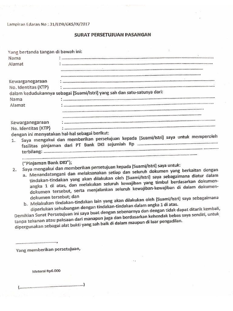 Surat Persetujuan Pasangan PDF