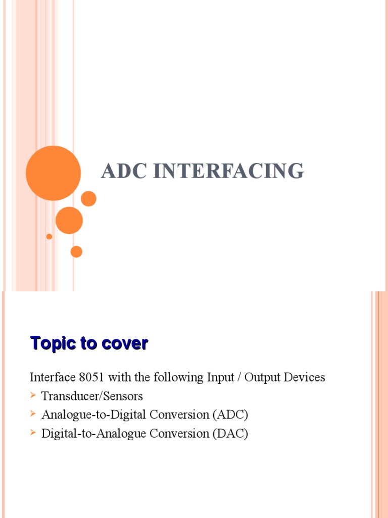 DAC ADC Interfacing With 8051 PDF Analog To Digital Converter Sensor
