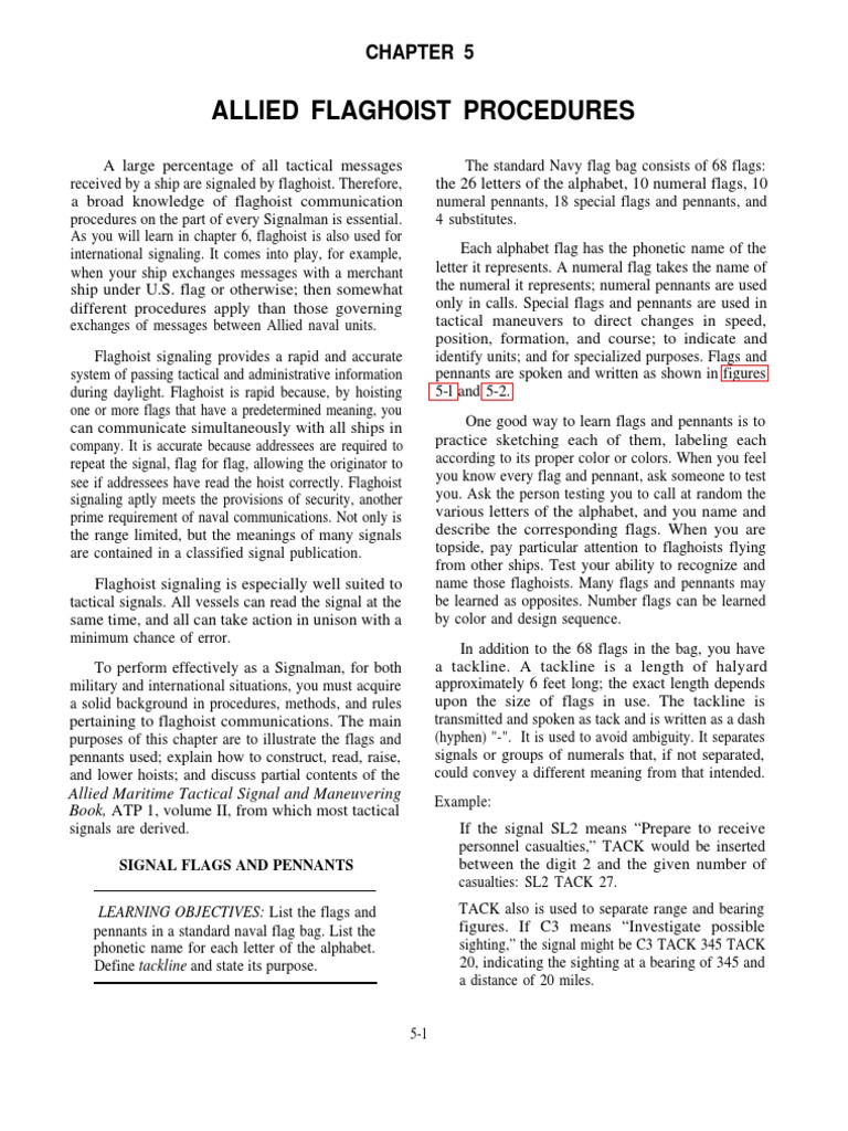 Allied Flaghoist Communication Guide | PDF | Flag | Information