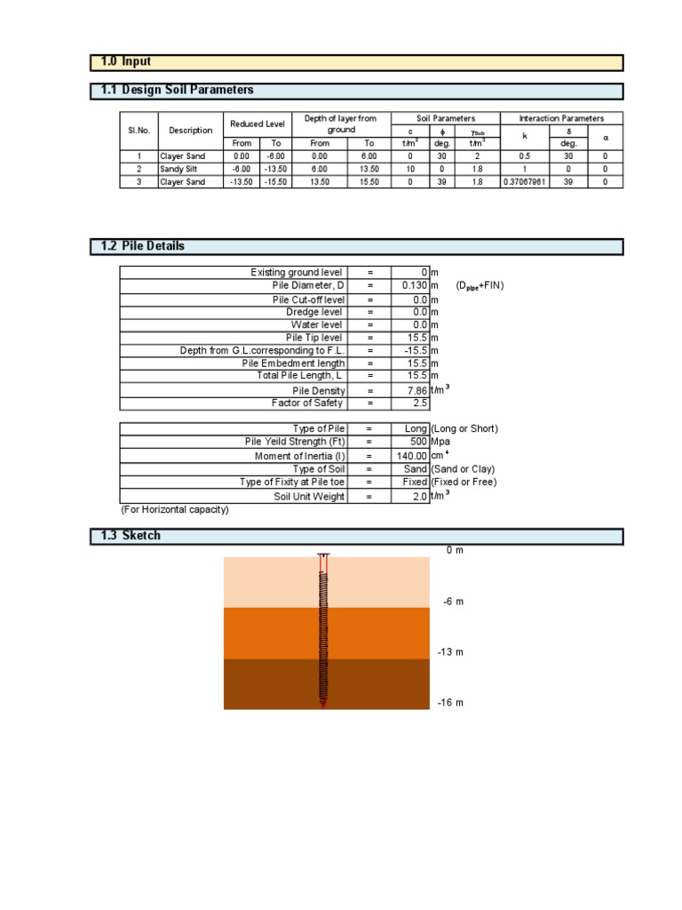 Pile Capacity Calculation Guide | PDF | Deep Foundation | Stiffness