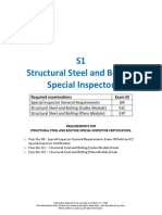 S1 Structural Steel and Bolting Special Inspector: Required Examinations Exam ID