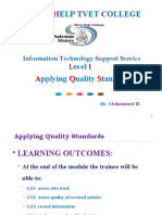 Apply Quality Standard