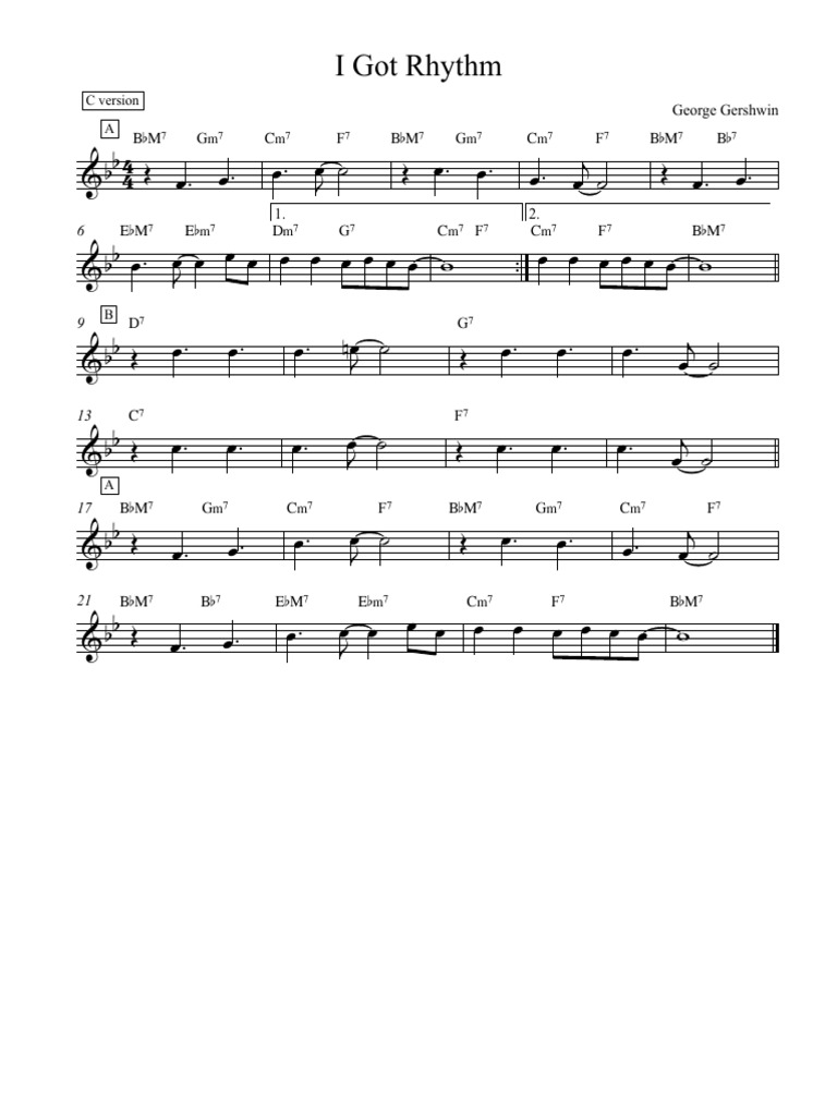 I Got Rhytm | PDF | Musique jazz | Divertissement (Général)