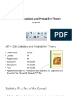 MTH-206 Statistics and Probability Theory