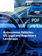 Dentons Autonomous Vehicles US Legal and Regulatory Landscape - SummerFall 2019