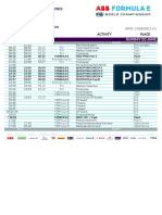 Puebla E-Prix Timetable