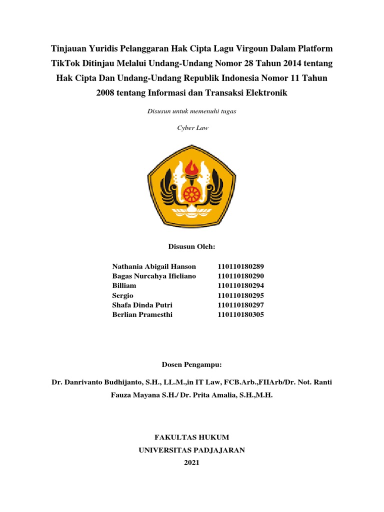 Makalah Hukum Cyber Law | PDF