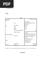 T-Test: T-TEST GROUPS X - s4 (0 1) /missing Analysis /VARIABLES x22 /CRITERIA CI (.95)