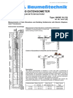 Plastic Rod Extensometer