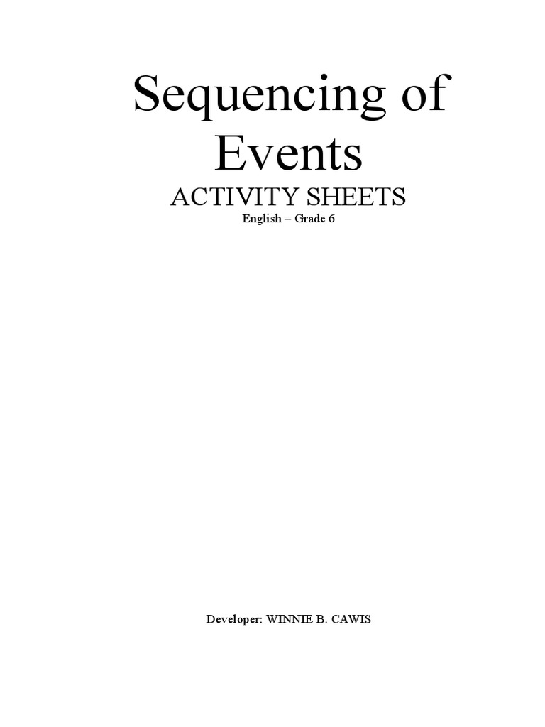 Act. Sheet English | PDF | Logging
