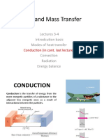 Heat and Mass Transfer Modes Conduction Convection Radiation