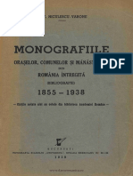 1938 - Monografiile Oraselor Comunelor, Manastirilor Din Romania - 1855- 1938 - Niculescu Varone G T - 1884- 1984