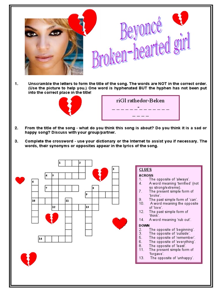BROKEN HEARTED GIRL - Beyoncé | PDF | Beyoncé | Word Search