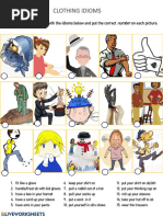 A. Match The Pictures With The Idioms Below and Put The Correct On Each Picture