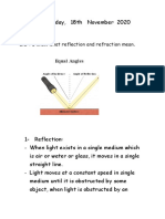 Reflection and Refraction