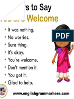 8 ways to say You are Welcome