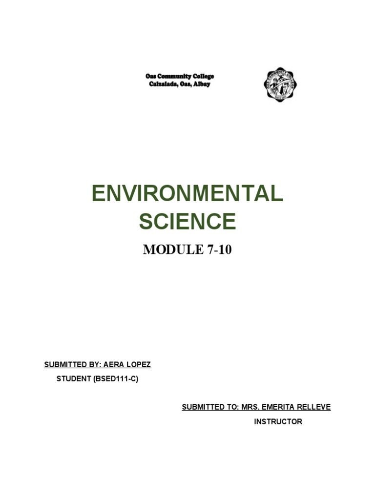 Module 8-9 Environmental | PDF | Greenhouse Effect | Atmosphere Of Earth